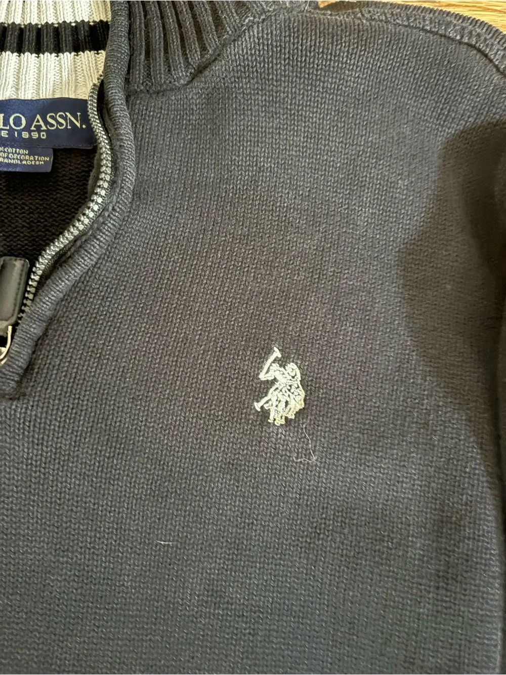 US Polo Assn quarter zip sweater